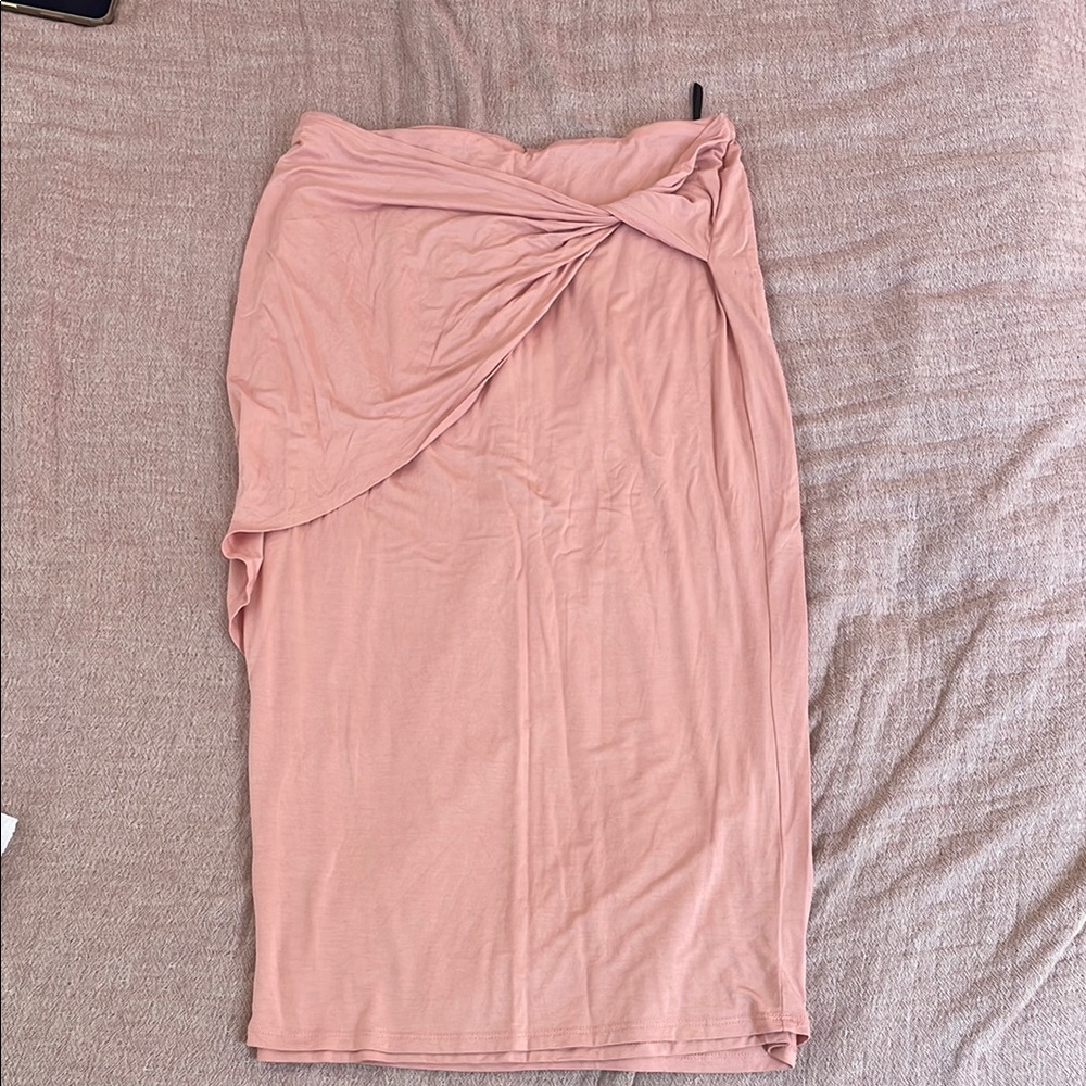 Pink maxi skirt